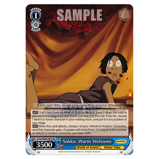 Weiss Schwarz - Avatar - The Last Airbender - Sokka: Warm Welcome (SR) ATLA/WX04-087S