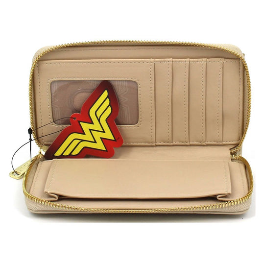 Loungefly - Wonder Woman - Cream Quilted Faux Leather Purse