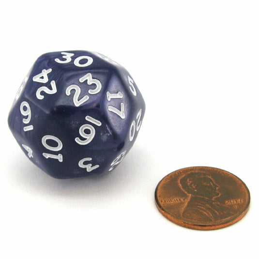 Chessex - Pearlescent - 30-Sided Dice - Purple/White