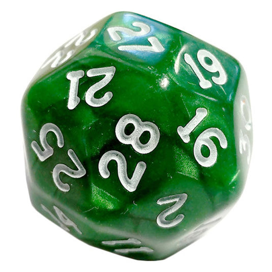 Chessex - Pearlescent - 30-Sided Dice - Green/White