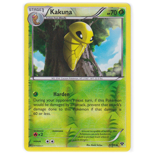 Pokemon - XY Base Set - (Reverse Holo) Kakuna - 4/146