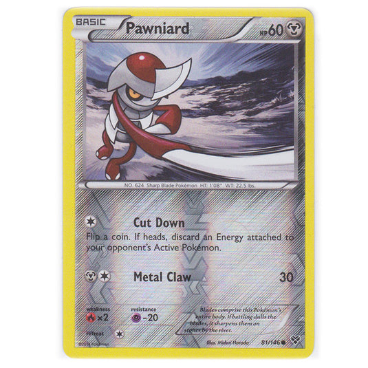 Pokemon - XY Base Set - (Reverse Holo) Pawniard - 81/146