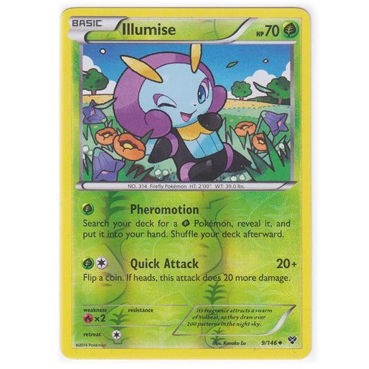 Pokemon - XY Base Set - (Reverse Holo) Illumise - 9/146