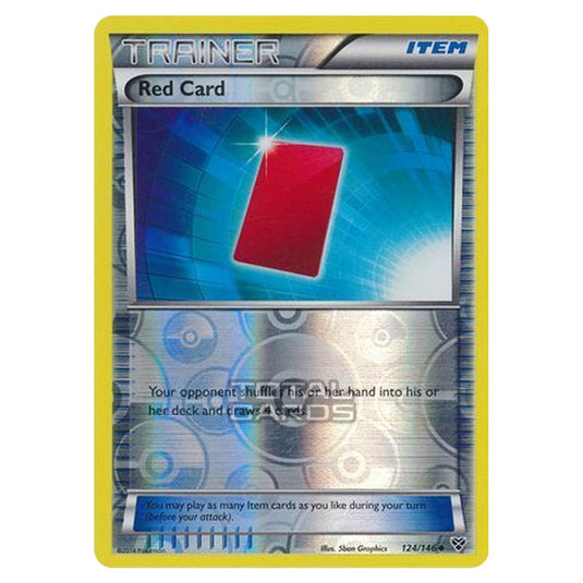 Pokemon - XY Base Set - (Reverse Holo) Red Card - 124/146