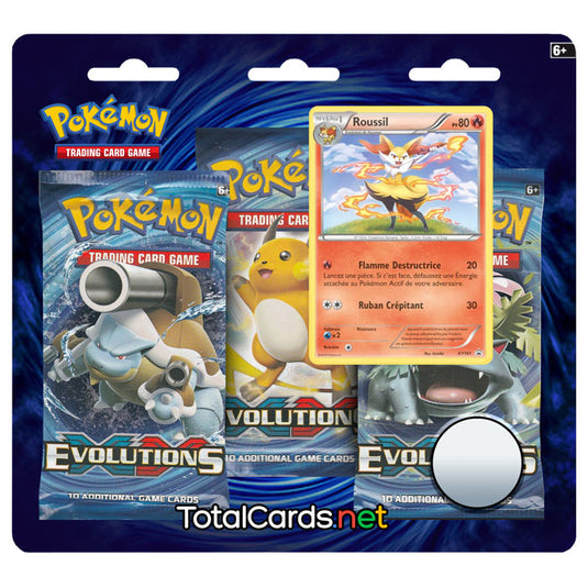 XY - Evolutions - Braixen - 3 Pack Blister