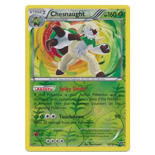 Pokemon - XY Base Set - (Reverse Holo) Chesnaught - 14/146