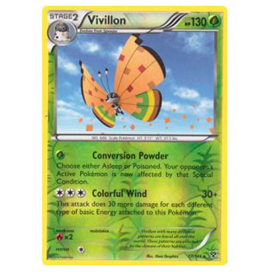 Pokemon - XY Base Set - (Reverse Holo) Vivillon (Orange) - 17/146