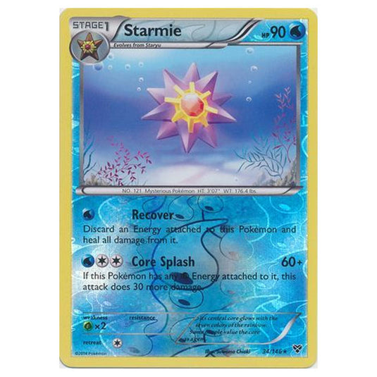 Pokemon - XY Base Set - (Reverse Holo) Starmie - 34/146