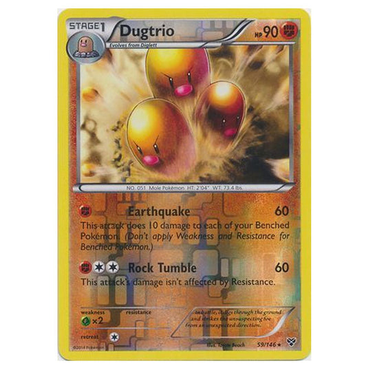 Pokemon - XY Base Set - (Reverse Holo) Dugtrio - 59/146