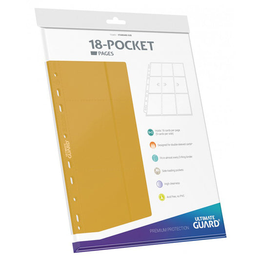 Ultimate Guard - 18-Pocket Pages - Side Loading Yellow (10)