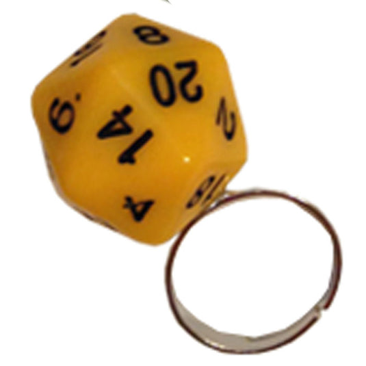 Yellow D20 - Dice Ring (Adjustable)