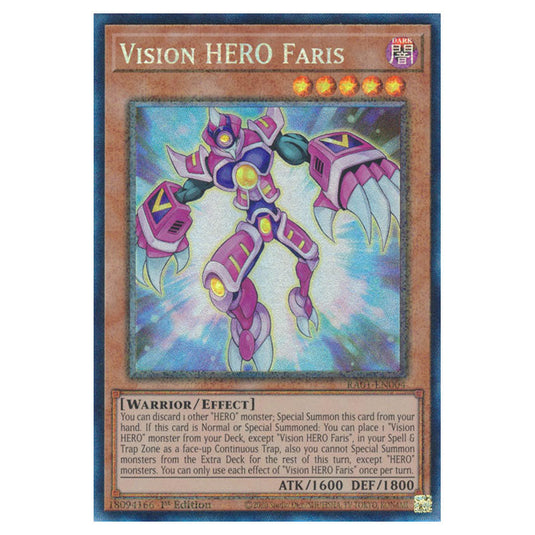 Yu-Gi-Oh! - 25th Anniversary Rarity Collection - Vision HERO Faris (Collector's Rare) RA01-EN004-CR