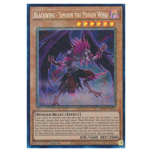 Yu-Gi-Oh! - 25th Anniversary Rarity Collection - Blackwing - Simoon the Poison Wind (Collector's Rare) RA01-EN012-CR