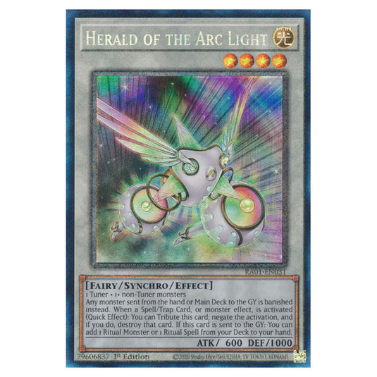 Yu-Gi-Oh! - 25th Anniversary Rarity Collection - Herald of the Arc Light (Collector's Rare) RA01-EN031-CR