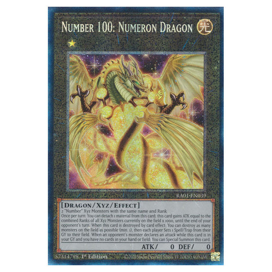 Yu-Gi-Oh! - 25th Anniversary Rarity Collection - Number 100: Numeron Dragon (Collector's Rare) RA01-EN039-CR