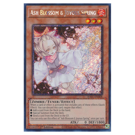Yu-Gi-Oh! - 25th Anniversary Rarity Collection - Ash Blossom & Joyous Spring (Platinum Rare) RA01-EN008-PR