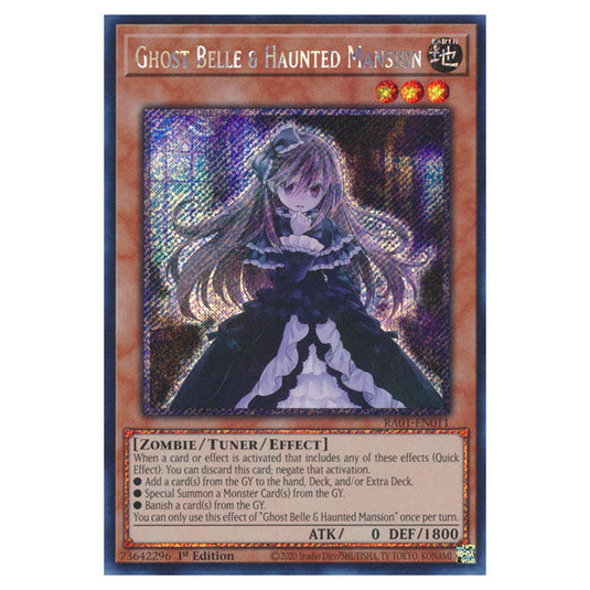 Yu-Gi-Oh! - 25th Anniversary Rarity Collection - Ghost Belle & Haunted Mansion (Platinum Rare) RA01-EN011-PR