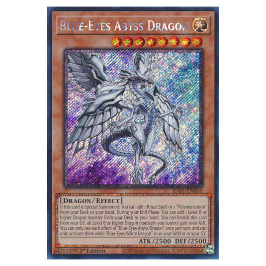 Yu-Gi-Oh! - 25th Anniversary Rarity Collection - Blue-Eyes Abyss Dragon (Platinum Rare) RA01-EN016-PR