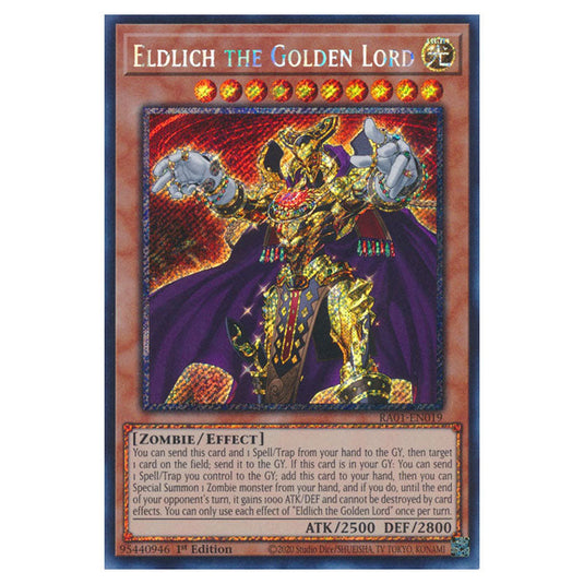 Yu-Gi-Oh! - 25th Anniversary Rarity Collection - Eldlich the Golden Lord (Platinum Rare) RA01-EN019-PR