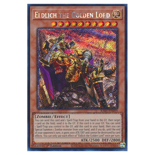 Yu-Gi-Oh! - 25th Anniversary Rarity Collection - Eldlich the Golden Lord (alternate art) (Platinum Rare) RA01-EN019A-PR