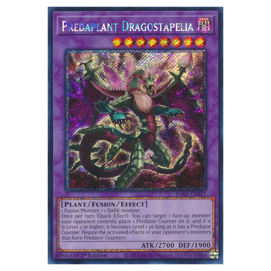 Yu-Gi-Oh! - 25th Anniversary Rarity Collection - Predaplant Dragostapelia (Platinum Rare) RA01-EN027-PR
