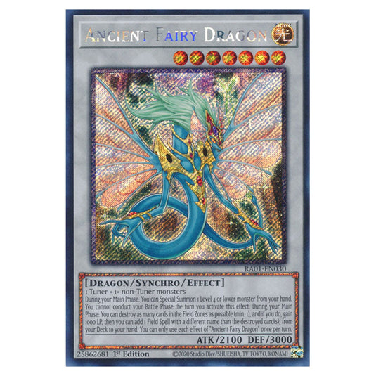 Yu-Gi-Oh! - 25th Anniversary Rarity Collection - Ancient Fairy Dragon (Platinum Rare) RA01-EN030-PR