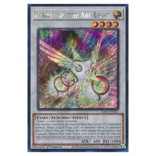 Yu-Gi-Oh! - 25th Anniversary Rarity Collection - Herald of the Arc Light (Platinum Rare) RA01-EN031-PR