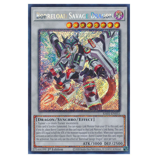 Yu-Gi-Oh! - 25th Anniversary Rarity Collection - Borreload Savage Dragon (Platinum Rare) RA01-EN033-PR