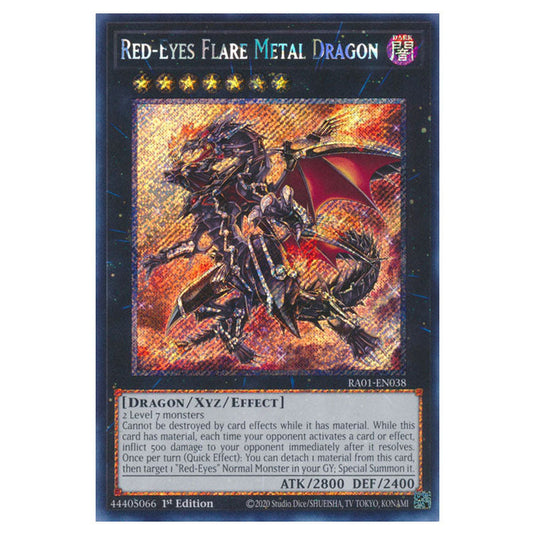 Yu-Gi-Oh! - 25th Anniversary Rarity Collection - Red-Eyes Flare Metal Dragon (Platinum Rare) RA01-EN038-PR
