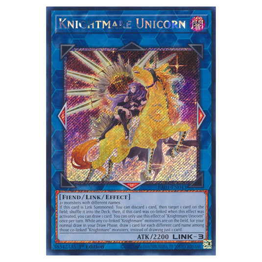 Yu-Gi-Oh! - 25th Anniversary Rarity Collection - Knightmare Unicorn (alternate art) (Platinum Rare) RA01-EN043A-PR