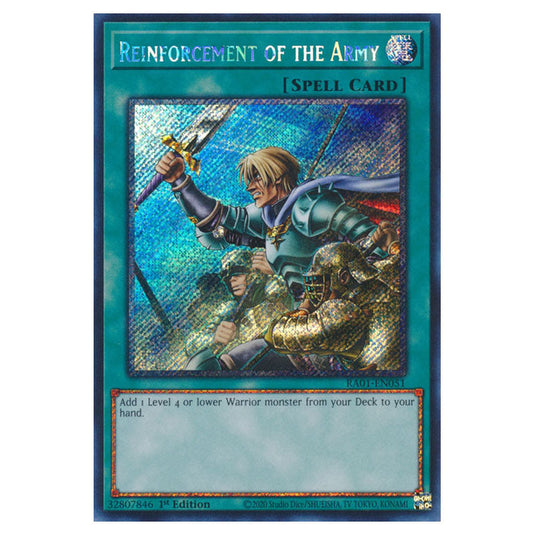 Yu-Gi-Oh! - 25th Anniversary Rarity Collection - Reinforcement of the Army (Platinum Rare) RA01-EN051-PR