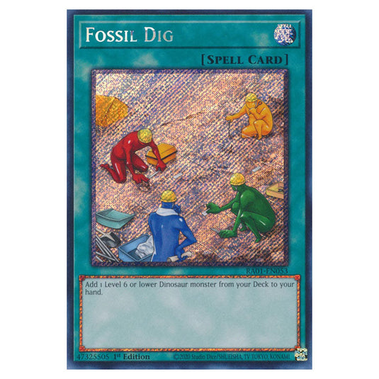 Yu-Gi-Oh! - 25th Anniversary Rarity Collection - Fossil Dig (Platinum Rare) RA01-EN053-PR