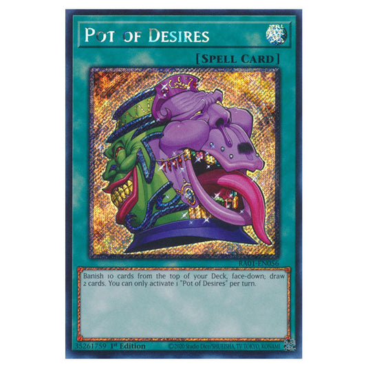 Yu-Gi-Oh! - 25th Anniversary Rarity Collection - Pot of Desires (Platinum Rare) RA01-EN056-PR