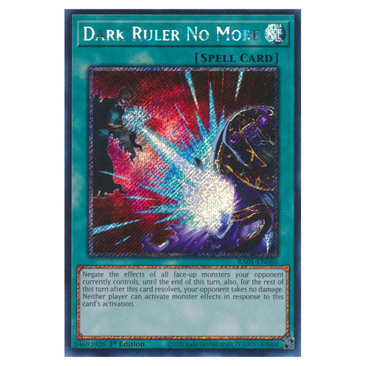 Yu-Gi-Oh! - 25th Anniversary Rarity Collection - Dark Ruler No More (Platinum Rare) RA01-EN060-PR
