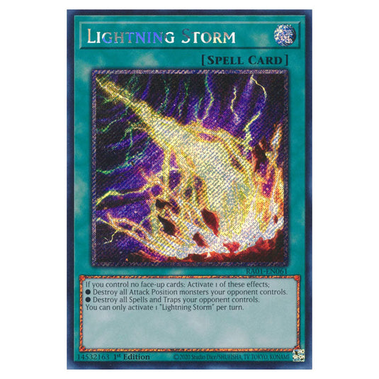 Yu-Gi-Oh! - 25th Anniversary Rarity Collection - Lightning Storm (Platinum Rare) RA01-EN061-PR