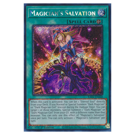 Yu-Gi-Oh! - 25th Anniversary Rarity Collection - Magician's Salvation (Platinum Rare) RA01-EN068-PR