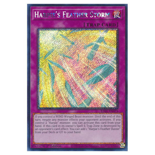 Yu-Gi-Oh! - 25th Anniversary Rarity Collection - Harpie's Feather Storm (Platinum Rare) RA01-EN073-PR