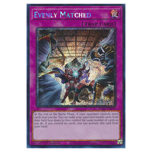 Yu-Gi-Oh! - 25th Anniversary Rarity Collection - Evenly Matched (Platinum Rare) RA01-EN074-PR