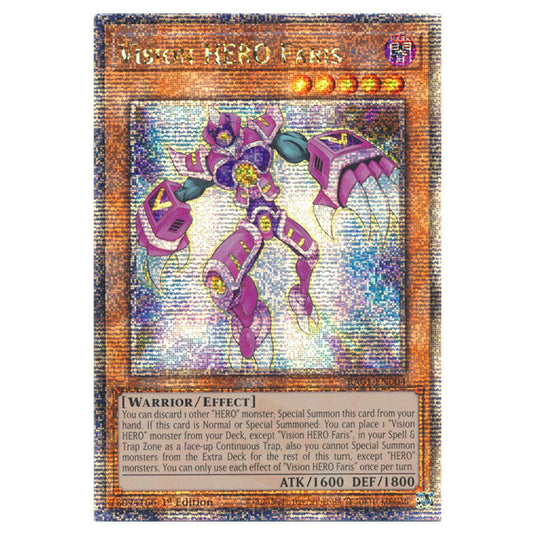 Yu-Gi-Oh! - 25th Anniversary Rarity Collection - Vision HERO Faris (Quarter Century Secret Rare) RA01-EN004-QCSR