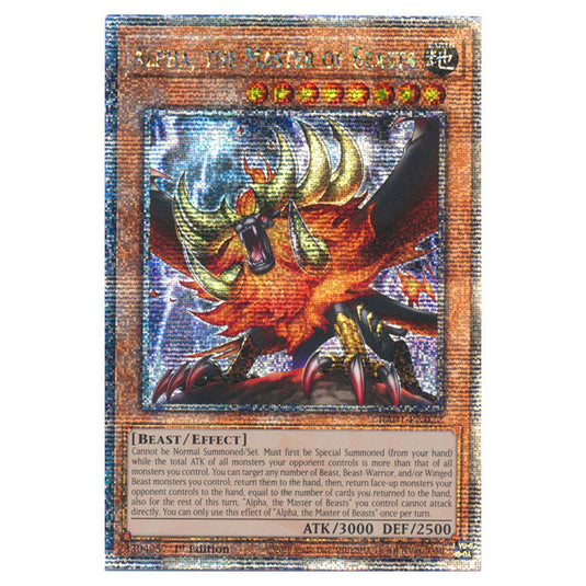 Yu-Gi-Oh! - 25th Anniversary Rarity Collection - Alpha, the Master of Beasts (Quarter Century Secret Rare) RA01-EN022-QCSR