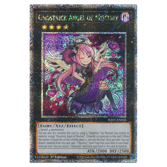 Yu-Gi-Oh! - 25th Anniversary Rarity Collection - Ghostrick Angel of Mischief (Quarter Century Secret Rare) RA01-EN036-QCSR