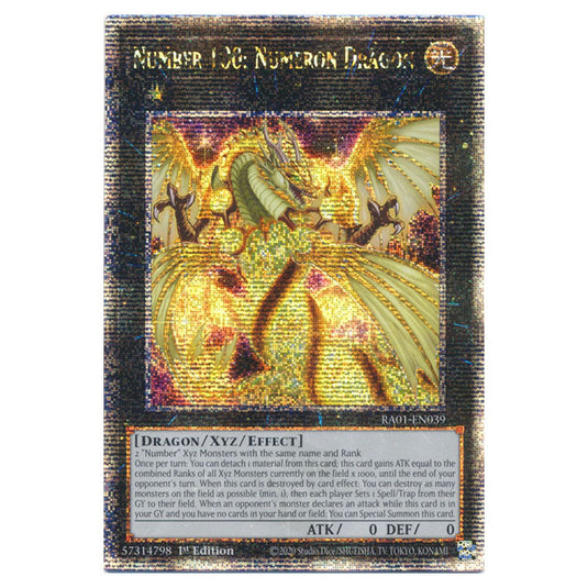Yu-Gi-Oh! - 25th Anniversary Rarity Collection - Number 100: Numeron Dragon (Quarter Century Secret Rare) RA01-EN039-QCSR