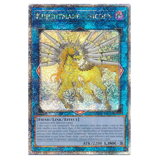 Yu-Gi-Oh! - 25th Anniversary Rarity Collection - Knightmare Unicorn (Quarter Century Secret Rare) RA01-EN043-QCSR