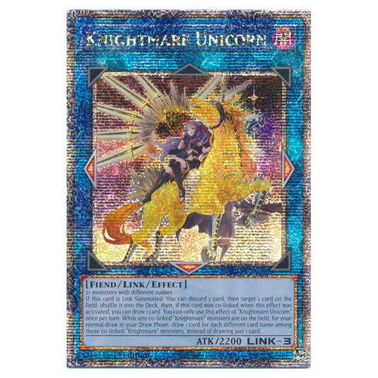 Yu-Gi-Oh! - 25th Anniversary Rarity Collection - Knightmare Unicorn (alternate art) (Quarter Century Secret Rare) RA01-EN043A-QCSR