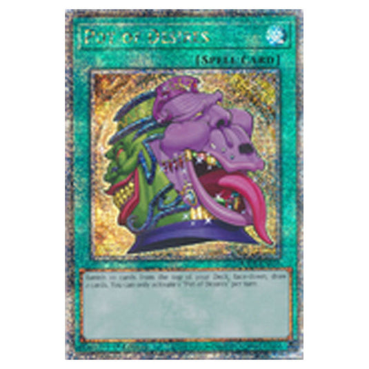 Yu-Gi-Oh! - 25th Anniversary Rarity Collection - Pot of Desires (Quarter Century Secret Rare) RA01-EN056-QCSR