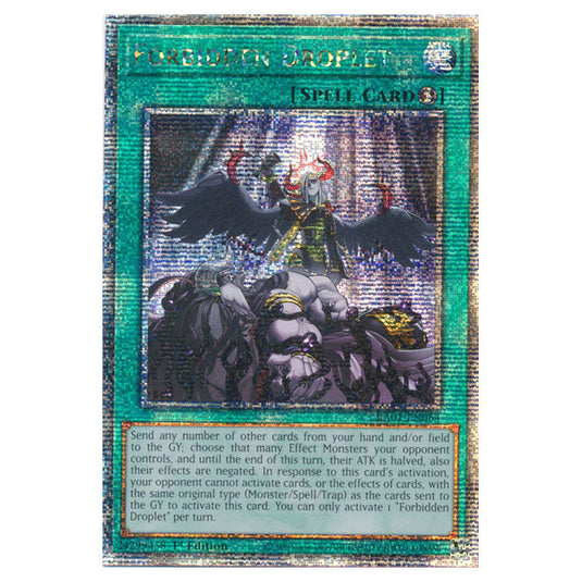 Yu-Gi-Oh! - 25th Anniversary Rarity Collection - Forbidden Droplet (Quarter Century Secret Rare) RA01-EN064-QCSR