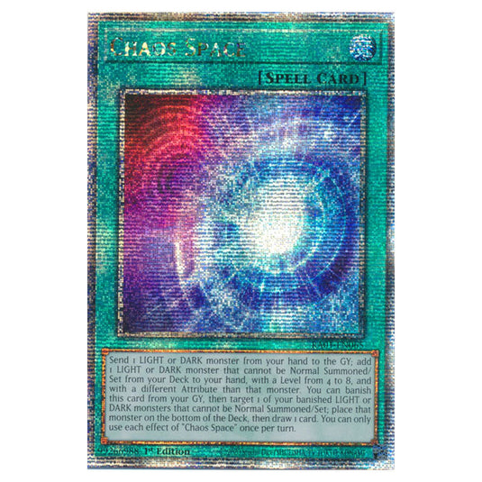 Yu-Gi-Oh! - 25th Anniversary Rarity Collection - Chaos Space (Quarter Century Secret Rare) RA01-EN065-QCSR