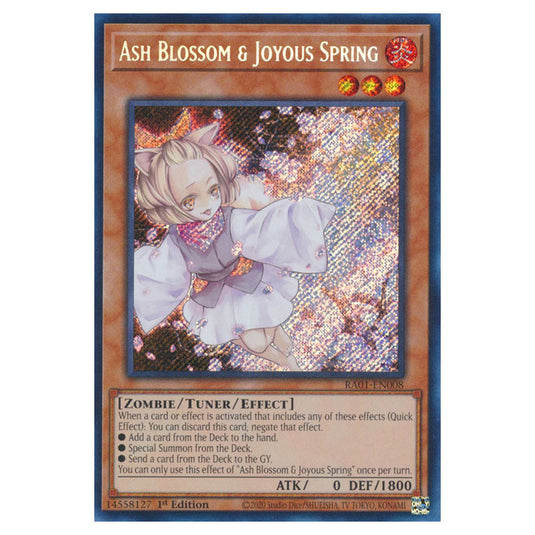 Yu-Gi-Oh! - 25th Anniversary Rarity Collection - Ash Blossom & Joyous Spring (Secret Rare) RA01-EN008-SECR