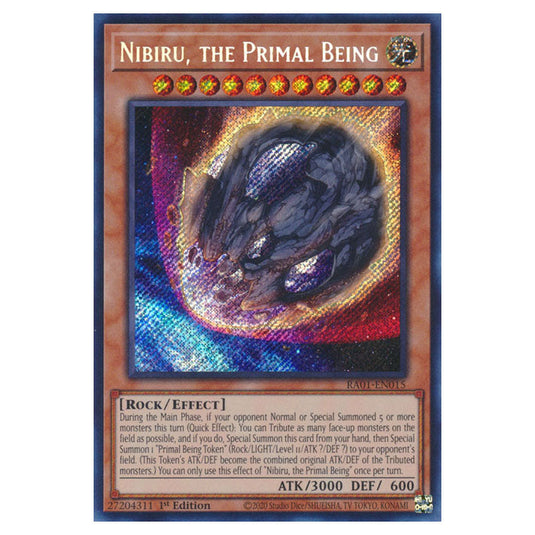 Yu-Gi-Oh! - 25th Anniversary Rarity Collection - Nibiru, the Primal Being (Secret Rare) RA01-EN015-SECR