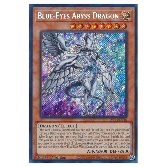 Yu-Gi-Oh! - 25th Anniversary Rarity Collection - Blue-Eyes Abyss Dragon (Secret Rare) RA01-EN016-SECR